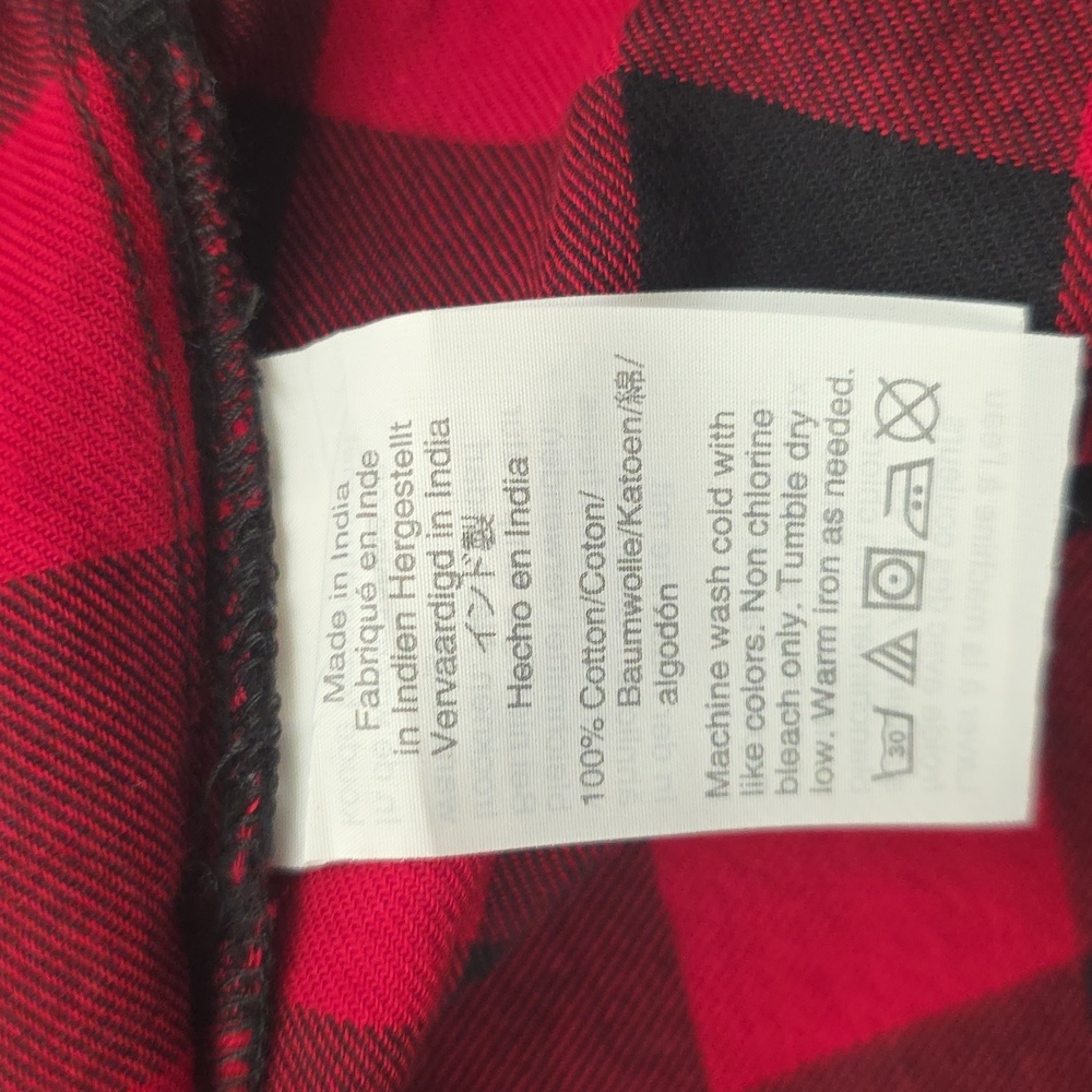 Madewell | Tie Neck Pullover Buffalo Check Blouse XL - Picture 6 of 6